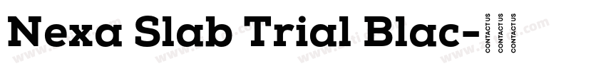 Nexa Slab Trial Blac字体转换